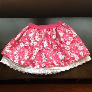 Floral lace skirt